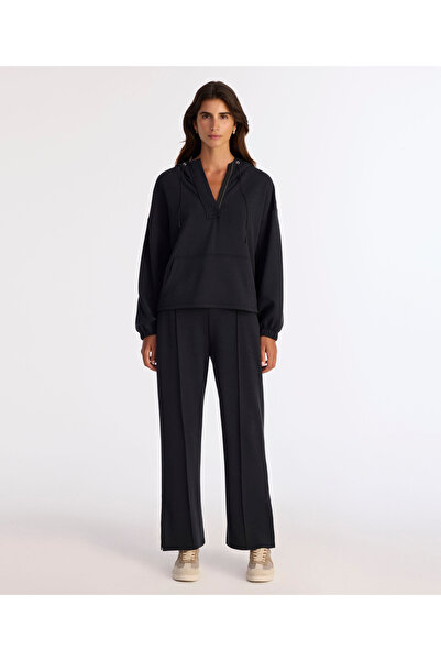 Yargıcı سترة طويلة الأكمام بياقة مزودة بغطاء للرأس