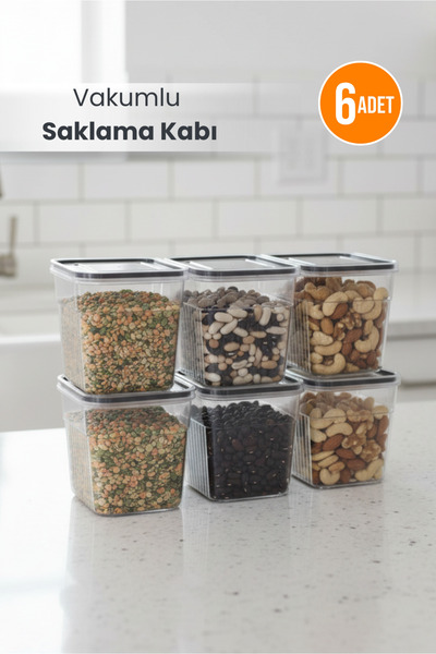 Orvila 6 قطع من حاويات تخزين الطعام المفرغة من الهواء الشفافة المقاومة للتسرب...