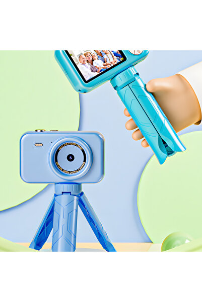 idragon Y11 Mavi Dijital Fotoğraf Makinesi Çocuk Mini 1080P Hd Kamera Mp3 Çal...
