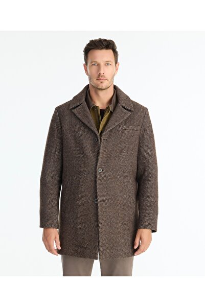 Yargıcı Regular Ceket Yaka Uzun Kol Palto