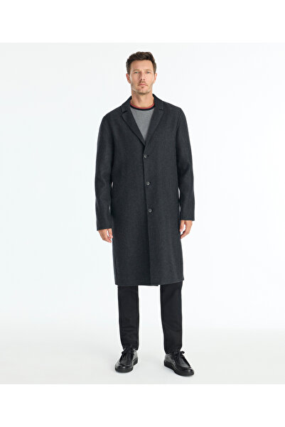 Yargıcı Regular Ceket Yaka Uzun Kol Palto