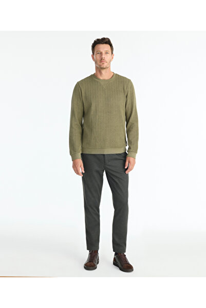 Yargıcı سويت شيرت عادي بأكمام طويلة وياقة دائرية