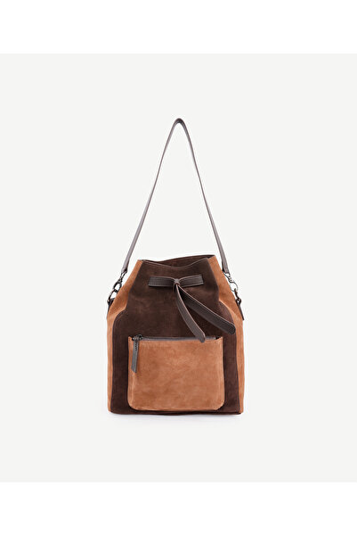 Yargıcı Leather Backpack with Drawstring Detail