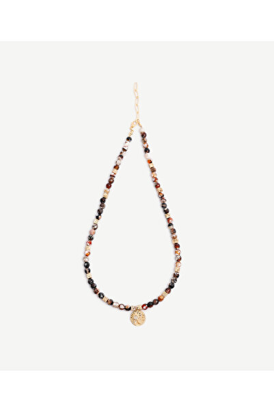 Yargıcı Akik Ve Lav Taşı İçerikli Kolye