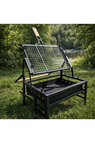 Zeronn Zeron Rotix Ayarlanabilir Döner Mangal – Taşınabilir Çelik Izgara