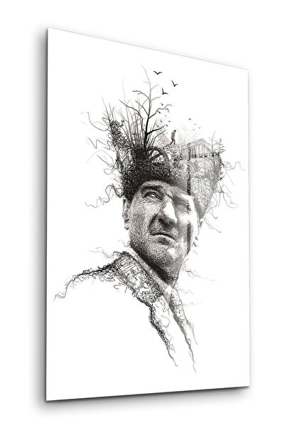 Decovetro Ειδικό σχέδιο ζωγραφικής σε γυαλί Ατατούρκ