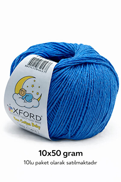 Oxford İplik Eco Cotton Baby - İnce Cotton İp - Tığ İşi - Punch İpi 10'lu Paket