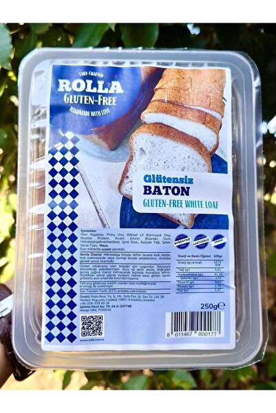 Rolla Gluten Free Rolla Gluten-free Glütensiz Laktozsuz Vegan Baton Beyaz Ekmek