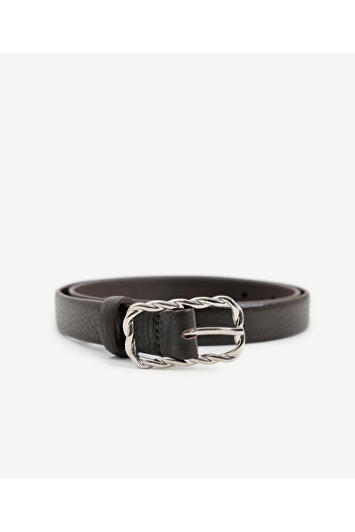 Yargıcı Kare Tokalı Deri Kemer