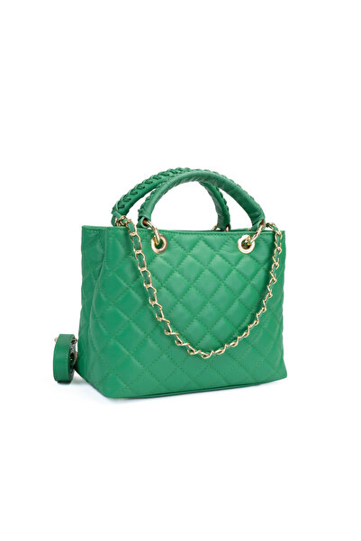 Posete Fagaras Poseta Piele Mini Georgie - Verde, Geanta Casual din Piele Nat...