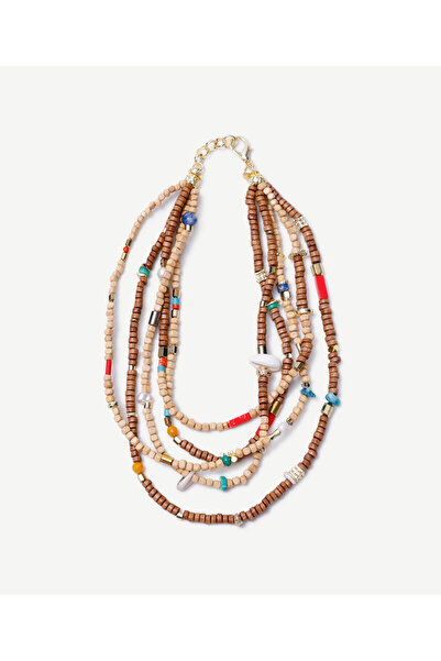 Yargıcı Ahşap Ve Doğal Taş İçerikli Kolye