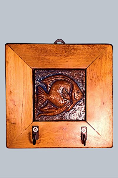 toprakanaart Balık, Anahtarlık Duvar Panosu Askılık Tablo 14,5×4,5×2,5 (cm)