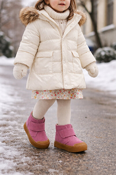 Torun Kids hakiki süet deri kız çocuk bot kız bebek bot