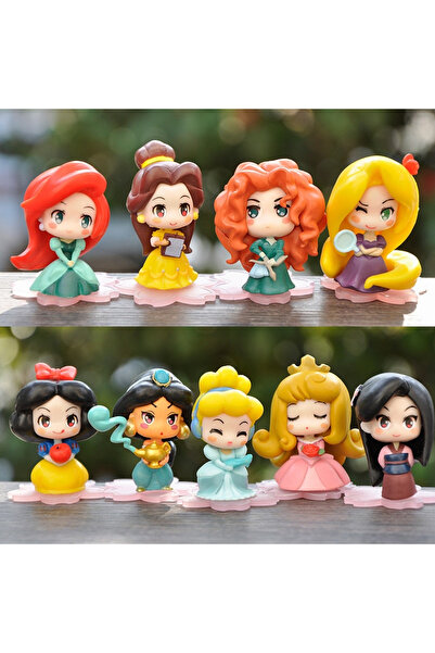 Choice مجموعة بانداي من 9 قطع، تضم شخصيات أميرات كاواي كيو: رابونزيل، سنو واي...