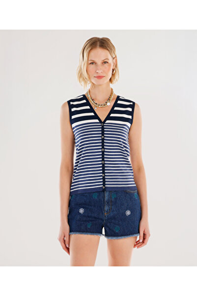 Yargıcı V Yaka Kolsuz Hırka