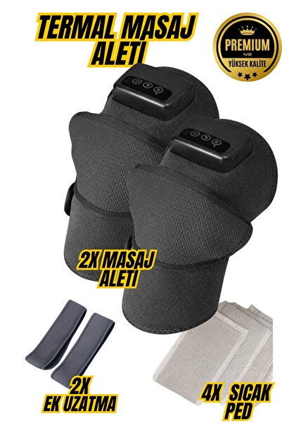 Brawi 2 Adet Kablosuz Titreşimli Termal DİZ OMUZ DİRSEK MASAJI 2 ADET EK UZAT...