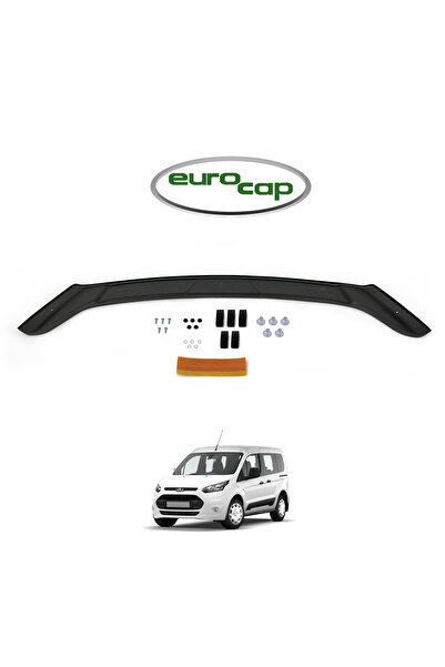 EUROCAP Ford Connect Ön Kaput Koruma Rüzgarlığı 3mm Akrilik (Abs) Parlak Siya...