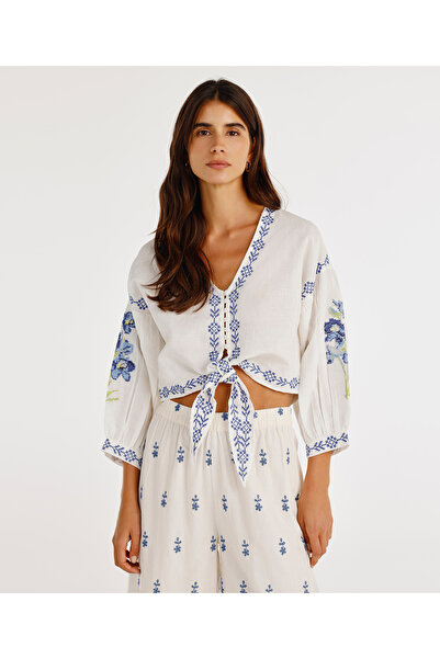 Yargıcı Bağlama Detaylı Bluz