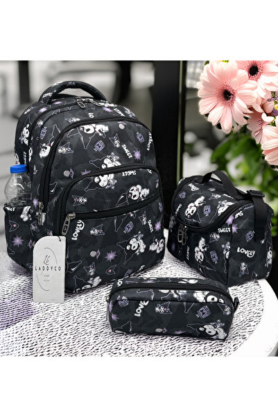 Bevitton حقيبة مدرسية ابتدائية للبنات مطبوع عليها شخصية لتقويم العظام مكونة م...