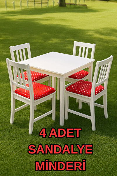 LADYNİL 1 Adet Bağlamalı Sandalye Minderi | Kare Alt Bahçe Balkon Mutfak