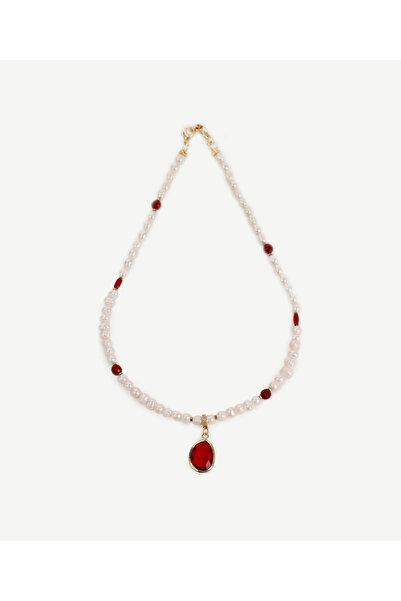 Yargıcı Çıkarılabilir Uç Detaylı İnci Kolye