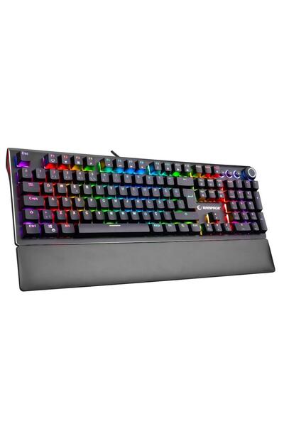 Rampage KB-R92 Thunder Kırmızı Switch RGB Bilek Destekli Mekanik Oyuncu Gamin...