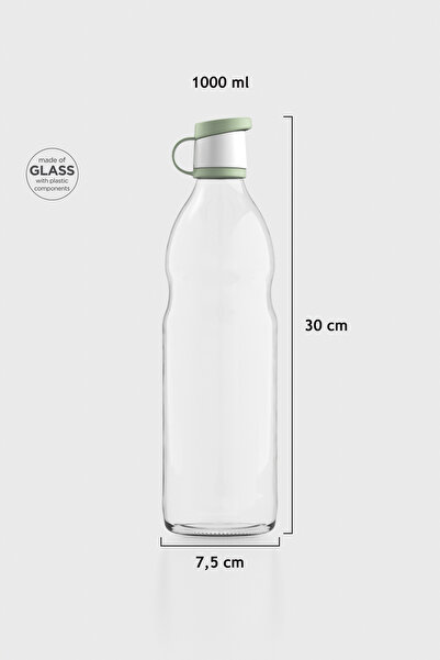 Renga Zen 1000 ml Cam Şişe 181001 Pastel Yeşil