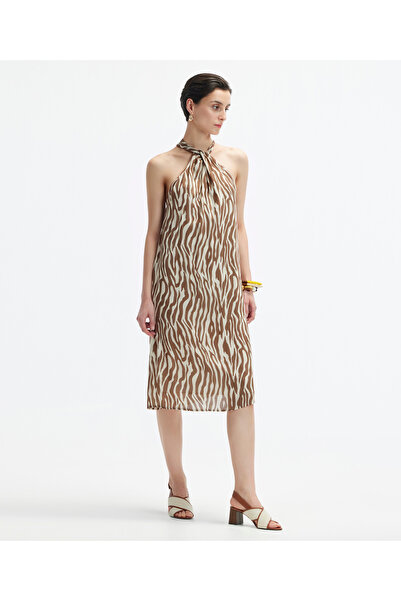 Yargıcı Halter Neck Midi Dress