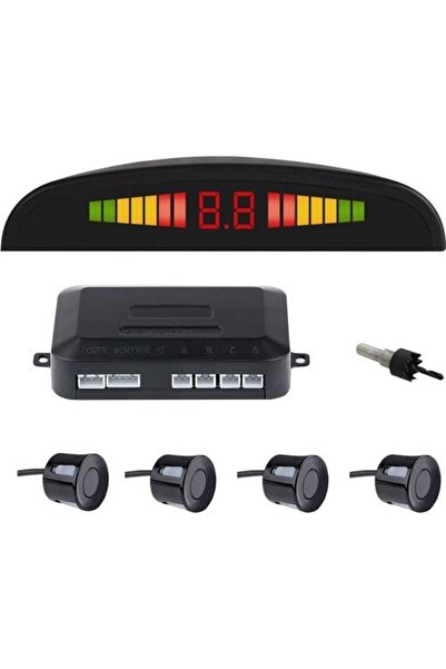 Niken Araç Geri Park Sensörü Led Ekranlı Bip Sesli 12volt. 22mm. Siyah
