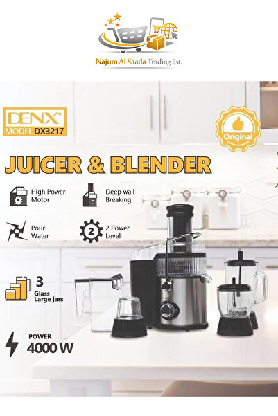 Generic DENX 4000W Stainless Steel Blender And Juicer Set With A Food Process...