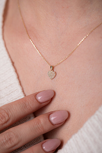 Kolyecik 14 Ayar Altın Kalp Kolye