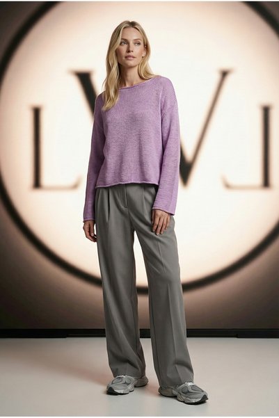 LWL Women's Boat Neck Casual Knitwear Sweater - Soft Textured Seasonal Knitted Blouse