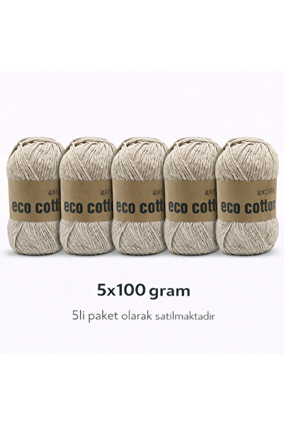 Oxford İplik 5'li Paket Eco Cotton - 100 gram 200 metre %100 Rejenere Pamuk Ö...