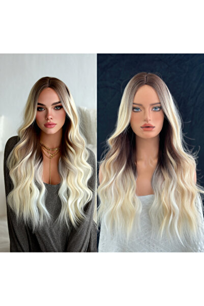 REMY HAİR Exclusive Luxury Kahve Platin Ve Platin Sarı Balyajlı Peruk