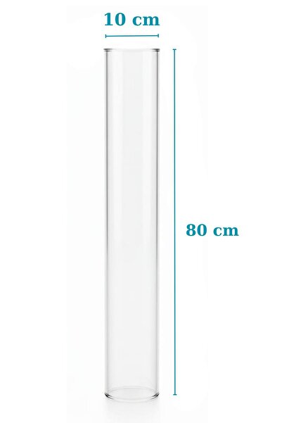 Panipal Outdoor Pelet Sobası için Borosilikat Cam Boru 80 cm