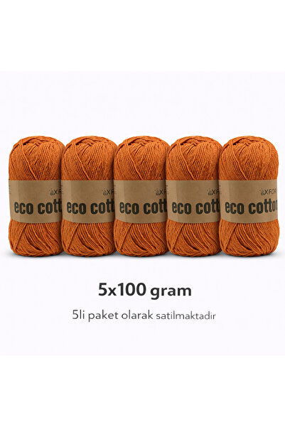 Oxford İplik 5'li Paket Eco Cotton - 100 gram 200 metre %100 Rejenere Pamuk Ö...