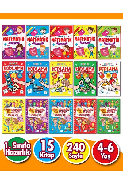 Harika Kitap 4 - 6 Yaş Matematik, Kodlama Ve Dikkat Güçlendirme Ve Zeka Geliş...