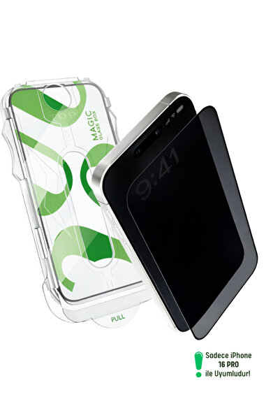 Evax Eph-63 iPhone 16 Pro Compatible 5D Full Glass Screen Protector with Ghos...