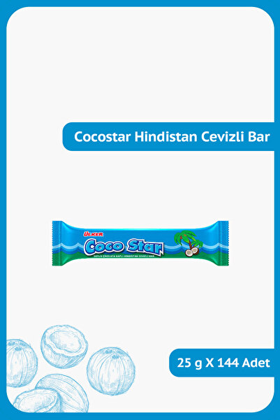 Ülker COCO STAR Hindistan Cevizli Sütlü Çikolata Kaplamalı Bar - 25 gram - 14...