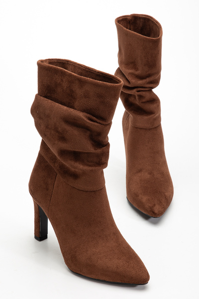 Elosy Havra Ruffled Thin Heeled Boots
