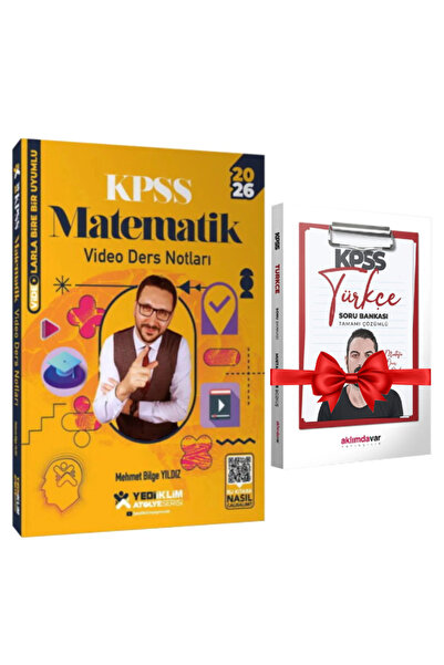 Yediiklim Yayınları Mehmet Bilge Yıldız 2026 KPSS Matematik Video Ders Notları