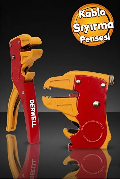 Derwell 0.2-6mm Kablo Tel Soyucu Kablo Soyma Pensesi Kablo Sıyırıcı Crimper S...