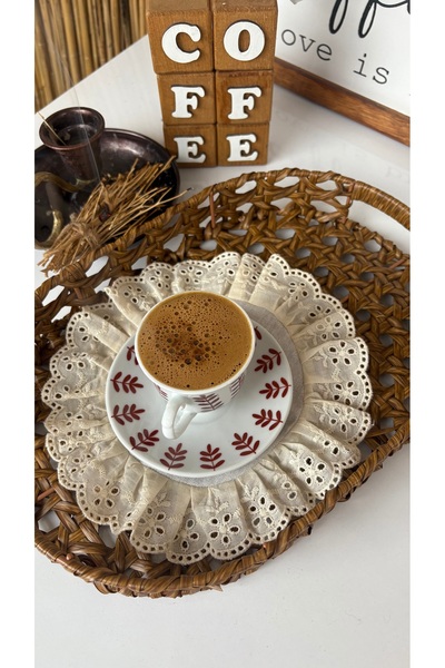 zeynepin dükkanı Fırfırlı pamuk fisto sunum kokteyl peçete mendil 2 adet 20 cm