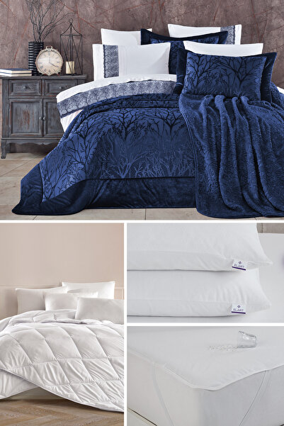 Elart Bahar Çeyiz Seti 16 Parça Lacivert