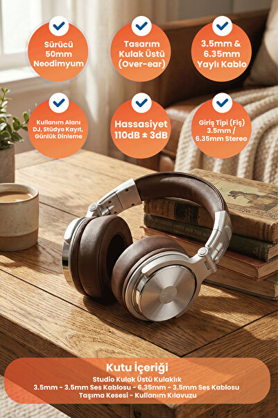 Pro-30 Hi-Res/Stüdyo Yüksek Ses Kaliteli Kablolu Kulak Üstü Kulaklık