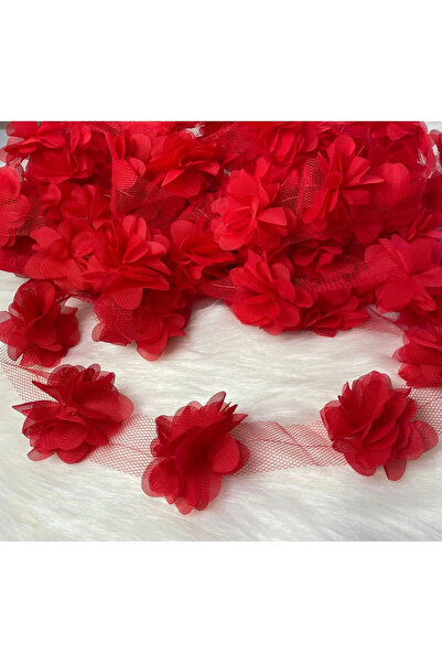 BİGÜMEX Лазерно изрязано шифонено цвете 12 бр.