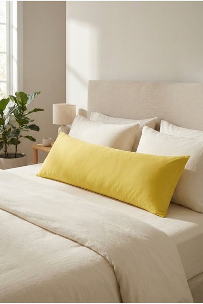 NESCO Long Pillow, Maternity Pillow, Side Sleeping Pillow, Decorative Long Pillow 50 X 120 cm Inner Filling + Cover