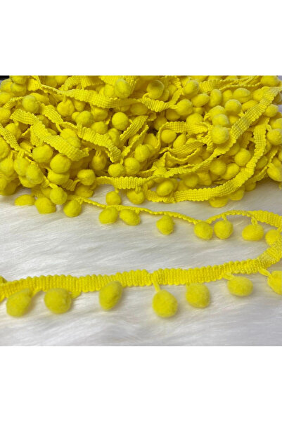 BİGÜMEX Κίτρινη ρίγα Pompom 1 MT