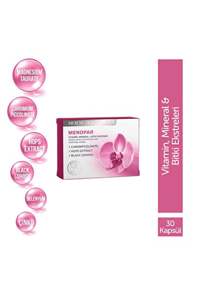 MFM NUTRACEUTICALS MFM Menopar Vitamin, Mineral ve Bitki Ekstresi İçeren 30 B...