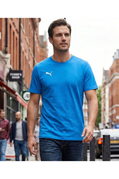 Puma Pánské fotbalové tričko Teamgoal Casuals Tee65861502 Modré